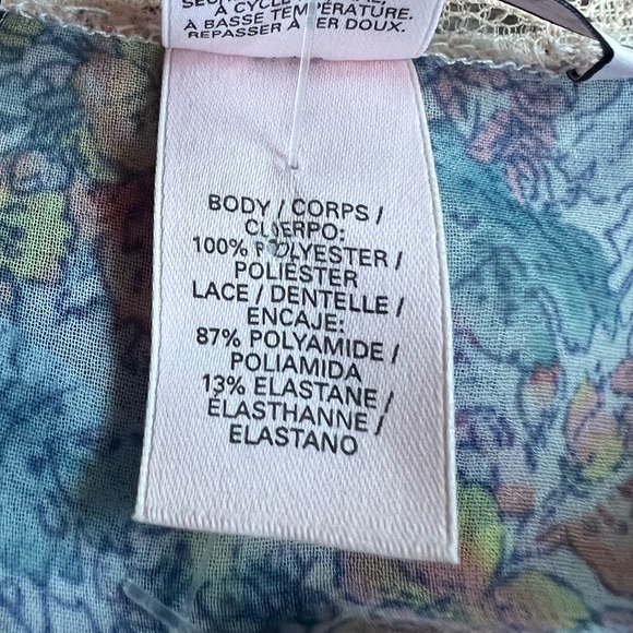 Victoria’s Secret Sheer Floral Lace Trim Kimono & Halter Dress Set Sz M & M / L - Picture 16 of 16